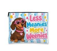 Borsa per cosmetici a forma di cane carino, astuccio giocoso da donna, divertente organizer da viaggio per trucchi, essenziale per l'estate, 17,8 x 2