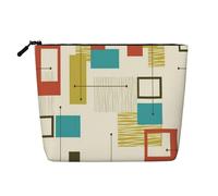 Borsa per cosmetici a forma di gallo, organizer da viaggio a un unico strato, grande capacità, organizer quotidiano con cerniera, Metà secolo Moderno, Taglia unica