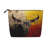 Borsa per cosmetici a forma di gallo, organizer da viaggio a un unico strato, grande capacità, organizer quotidiano con cerniera, Nativi americani, Taglia unica