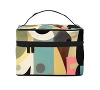 Borsa per cosmetici a forma di gatto di arte moderna della metà del secolo. Borsa cosmetica da donna alla moda, grande organizer da viaggio per articoli da toeletta