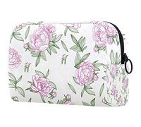 Borsa per cosmetici a righe arcobaleno da basket piccola borsa da viaggio con cerniera borsa da toilette portatile organizer per trucco per donne ragazze, Multicolore 10., 18.5x7.5x13cm/7.3x3x5.1in
