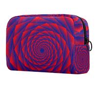 Borsa per cosmetici a righe arcobaleno da basket piccola borsa da viaggio con cerniera borsa da toilette portatile organizer per trucco per donne ragazze, Multicolore 07, 18.5x7.5x13cm/7.3x3x5.1in