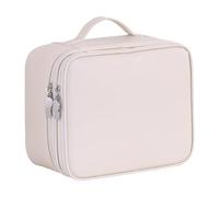 Borsa per Cosmetici - Beauty Case 23,5 cm | Grande Trousse da Viaggio a Doppio Strato con Design Impermeabile, Valigetta Cosmetica in Pelle Portatile con Manico per Pennelli, Ideale come Regalo di Com