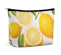 Borsa per cosmetici Borse per il trucco per donne Borsa per il trucco portatile Custodia per il trucco Fresh Lemon Borsa da viaggio per accessori da viaggio