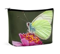 Borsa per cosmetici Borse per il trucco per donne Borsa per il trucco portatile Farfalla Garofano Custodia per il trucco Borsa da viaggio per accessori da viaggio