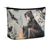 Borsa per cosmetici Borse per il trucco per donne Borsa per il trucco portatile Lovely Witch Custodia per il trucco Borsa da viaggio per accessori da viaggio
