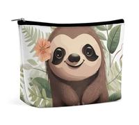 Borsa per cosmetici Borse per il trucco per donne Borsa per il trucco portatile Simpatico cartone animato bradipo Custodia per il trucco Borsa da viaggio per accessori da viaggio