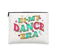 Borsa per cosmetici colorata retrò, borsa con stelle danzanti per donna, organizer portatile da viaggio per trucchi, divertente borsa per la cura della pelle per feste, 7x9 pollici