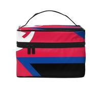 Borsa per cosmetici con bandiera del Nepal. Borsa per cosmetici da donna alla moda, grande, organizer da viaggio