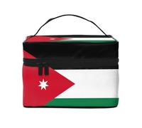 Borsa per cosmetici con bandiera della Giordania. Borsa per cosmetici da donna alla moda, grande organizer da viaggio per articoli da toeletta