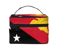 Borsa per cosmetici con bandiera della Papua Nuova Guinea. Borsa cosmetica da donna alla moda, grande organizer da viaggio per articoli da toeletta