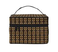 Borsa per cosmetici con leopardo dagli occhi profondi. Borsa per cosmetici da donna alla moda, grande organizer da viaggio per articoli da toeletta