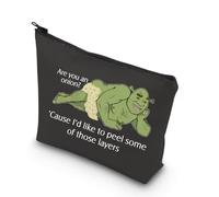 Borsa per cosmetici con mostro del film verde, idea regalo per fan dei cartoni animati, con cerniera, Blk-quegli strati, BORSA