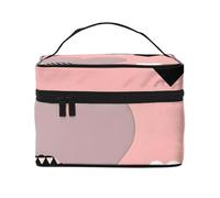 Borsa per cosmetici con motivo astratto con grafico d'amore. Borsa per cosmetici da donna alla moda, grande organizer da viaggio