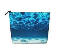 Borsa per cosmetici con motivo con vista sull'oceano subacqueo, borsa da viaggio adatta per viaggi di lavoro e uso quotidiano.