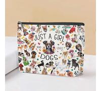 Borsa per cosmetici con roba di gatti carini, organizer da viaggio, pochette con cerniera, borsa per il trucco, regali per amanti dei gatti per donne ragazze migliore amica sorella, 9.6 × 7 × 2 inches