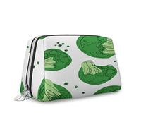 Borsa per cosmetici con stampa astratta, borsa per cosmetici, bandiera nazionale a righe e stelle, organizer in pelle, borsa da trucco riutilizzabile, blu rosso, S, Verde Bianco_2, Taglia unica,