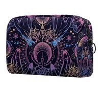 Borsa per cosmetici da donna, con astrologia magica in mano, borsa da viaggio per articoli da toeletta grande, pratica borsa organizer con cerniera, Multi, 18.5x7.5x13cm/7.3x3x5.1in, Beauty case