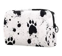 Borsa per cosmetici da donna, con macchie di inchiostro, per articoli da toeletta da viaggio, grande, pratica borsa organizer con cerniera, Multi, 18.5x7.5x13cm/7.3x3x5.1in, Beauty case