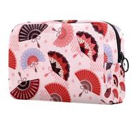 Borsa per cosmetici da donna, con motivo tradizionale spagnolo, per articoli da toeletta da viaggio, grande, pratica borsa organizer con cerniera, Multi, 18.5x7.5x13cm/7.3x3x5.1in, Beauty case