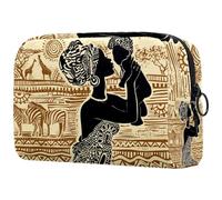 Borsa per cosmetici da donna, con scritta "American Black Women Holding a Baby in her Arms", borsa da viaggio per articoli da toeletta grande, pratica borsa organizer con cerniera, Multi,