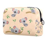 Borsa per cosmetici da donna, con simpatico koala addormentato sul ramo, borsa da viaggio per articoli da toeletta grande, pratica borsa organizer con cerniera, Multi, 18.5x7.5x13cm/7.3x3x5.1in,