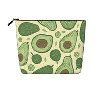 Borsa per cosmetici da donna con stampa dei fiordi norvegesi, organizer da viaggio portatile, borsa da toilette con chiusura a zip, Avocado2, Taglia unica