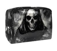 Borsa per cosmetici da donna, con teschio zombi, borsa da viaggio grande in PVC per trucchi, pratica custodia organizer con cerniera, Multi, 18.5x7.5x13cm/7.3x3x5.1in, Beauty case