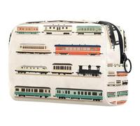 Borsa per cosmetici da donna, con vari treni, borsa da viaggio per articoli da toeletta grandi, pratica borsa organizer con cerniera, Multi, 18.5x7.5x13cm/7.3x3x5.1in, Beauty case