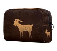 Borsa per cosmetici da donna, motivo astratto Eid Al Adha Mubarak, borsa da viaggio per articoli da toeletta grande, pratica borsa organizer con cerniera, Multi, 18.5x7.5x13cm/7.3x3x5.1in, Beauty case