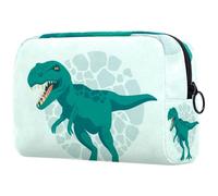 Borsa per cosmetici da donna, motivo: dinosauro pericoloso, borsa da viaggio per articoli da toeletta grande, pratica borsa organizer con cerniera, Multi, 18.5x7.5x13cm/7.3x3x5.1in, Beauty case