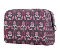 Borsa per cosmetici da donna, motivo uccello del paradiso, borsa da viaggio per articoli da toeletta grandi, pratica borsa organizer con cerniera, Multi, 18.5x7.5x13cm/7.3x3x5.1in, Beauty case