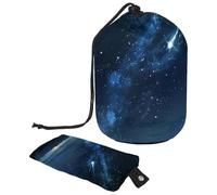 Borsa per cosmetici da viaggio, borsa per il trucco, borsa per il trucco con cielo stellato di mezzanotte, custodie pieghevoli portatili, multifunzionali, organizer rotondo, Cielo stellato di