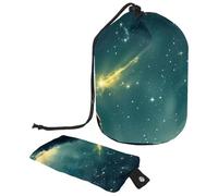 Borsa per cosmetici da viaggio con coulisse, borsa per il trucco, grande, organizer per articoli da toeletta impermeabile, per donne, Galassia di Me, 9.9x6.9in/25.2x17.6cm;6x3.5in/15.2x8.8cm, Design