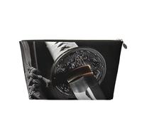 Borsa per cosmetici da viaggio con spada samurai giapponese, con cerniera dorata, organizer per cosmetici, trousse per articoli da toeletta per donne, mamme e ragazze, Oro, One Size, Beauty case