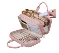 Borsa per cosmetici di grande capacità, borsa da viaggio per il trucco - Borsa per il trucco Borsa per cosmetici a doppio strato di grande capacità - Borsa da viaggio portatile impermeabile con diviso