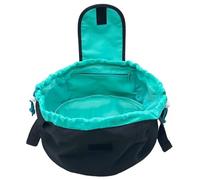 Borsa per cosmetici grande portatile con coulisse, borsa da viaggio per trucchi a forma di botte, borsa per cosmetici in poliestere, borsa per cosmetici per donne e ragazze che viaggiano con articoli