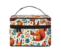 Borsa per cosmetici, organizer, borsa da viaggio Autumn-Squirrels-Joy, con manico