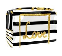 Borsa per cosmetici per donna,borsa per trucco piccola per borsa,amore d'oro disegnato a mano,Borsa per cosmetici da viaggio,Custodia per il trucco