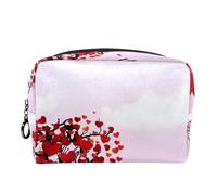 Borsa per cosmetici per donna,borsa per trucco piccola per borsa,bicicletta dell'albero del cuore di amore,Borsa per cosmetici da viaggio,Custodia per il trucco