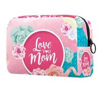 Borsa per cosmetici per donna,borsa per trucco piccola per borsa,biglietto d'amore per la festa della mamma,Borsa per cosmetici da viaggio,Custodia per il trucco