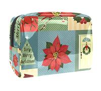 Borsa per cosmetici per donna,borsa per trucco piccola per borsa,buon albero di natale cervi fiocco di neve,Borsa per cosmetici da viaggio,Custodia per il trucco