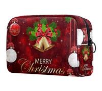 Borsa per cosmetici per donna,borsa per trucco piccola per borsa,buon natale fiocco di neve rosso,Borsa per cosmetici da viaggio,Custodia per il trucco