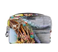 Borsa per cosmetici per donna,borsa per trucco piccola per borsa,Buona Pasqua Uova di Pasqua e fiori,Borsa per cosmetici da viaggio,Custodia per il trucco