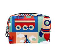 Borsa per cosmetici per donna,borsa per trucco piccola per borsa,cartoni animati spazi pianeti razzi,Borsa per cosmetici da viaggio,Custodia per il trucco