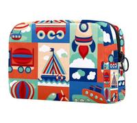 Borsa per cosmetici per donna,borsa per trucco piccola per borsa,cartoni animati spazi pianeti razzi,Borsa per cosmetici da viaggio,Custodia per il trucco