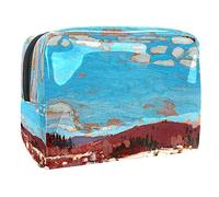 Borsa per cosmetici per donna,borsa per trucco piccola per borsa,cielo e foresta,Borsa per cosmetici da viaggio,Custodia per il trucco