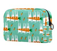 Borsa per cosmetici per donna,borsa per trucco piccola per borsa,conigli e carote,Borsa per cosmetici da viaggio,Custodia per il trucco