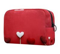 Borsa per cosmetici per donna,borsa per trucco piccola per borsa,cuori d'amore colorati,Borsa per cosmetici da viaggio,Custodia per il trucco