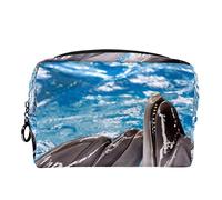 Borsa per cosmetici per donna,borsa per trucco piccola per borsa,delfini che nuotano nell'acqua,Borsa per cosmetici da viaggio,Custodia per il trucco